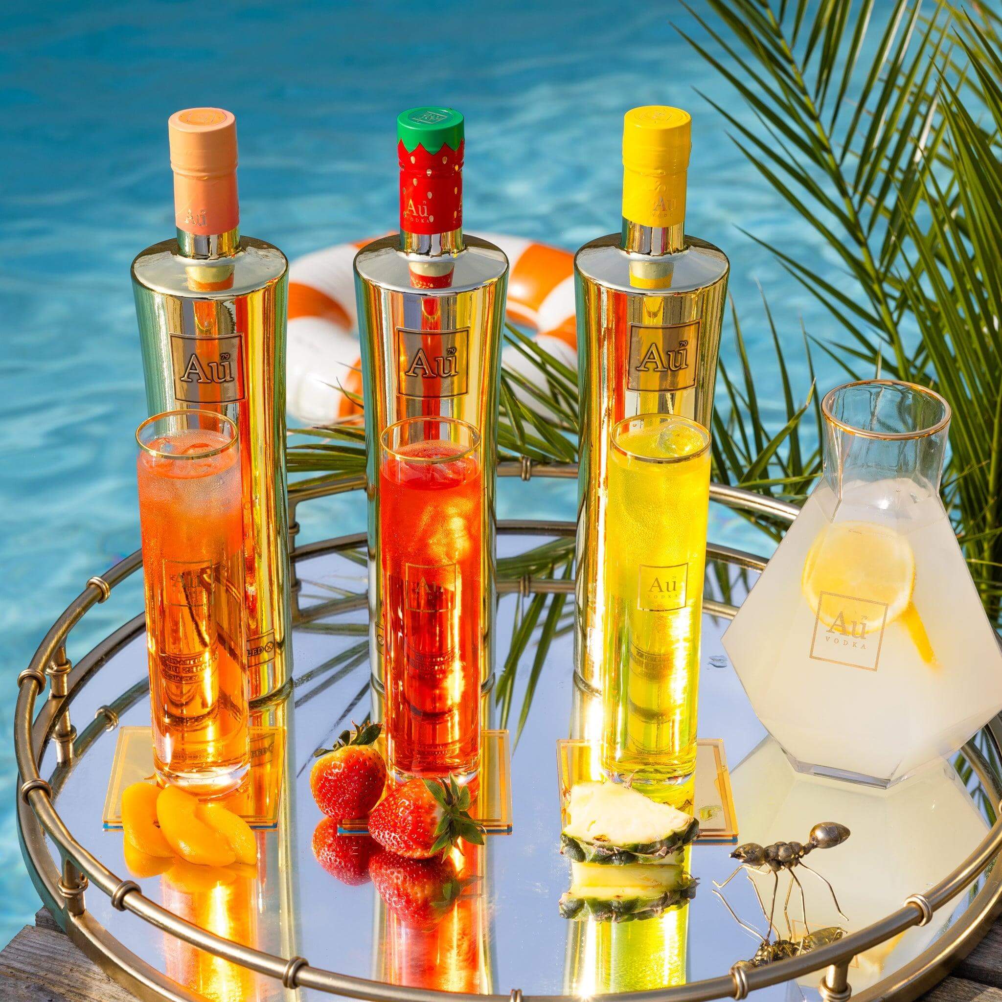 Au Vodka Juicy Peach 3 Bottle Combo Au Vodka