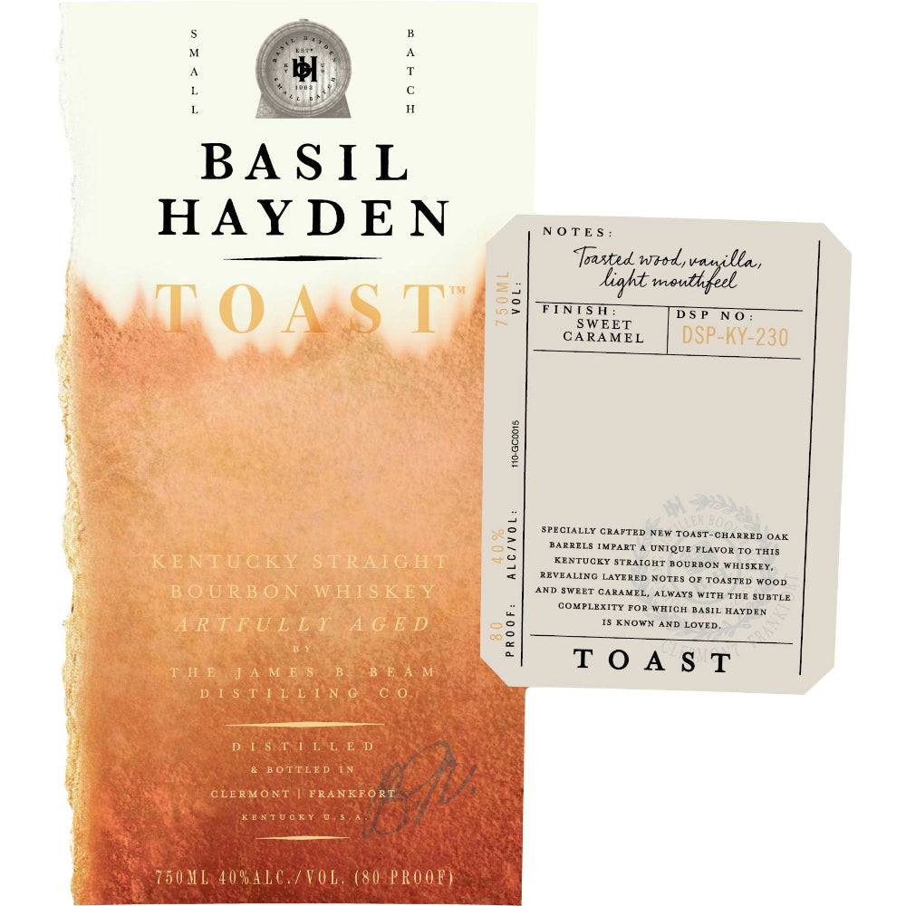 Basil Hayden Toast Kentucky Straight Bourbon Whiskey 750ml