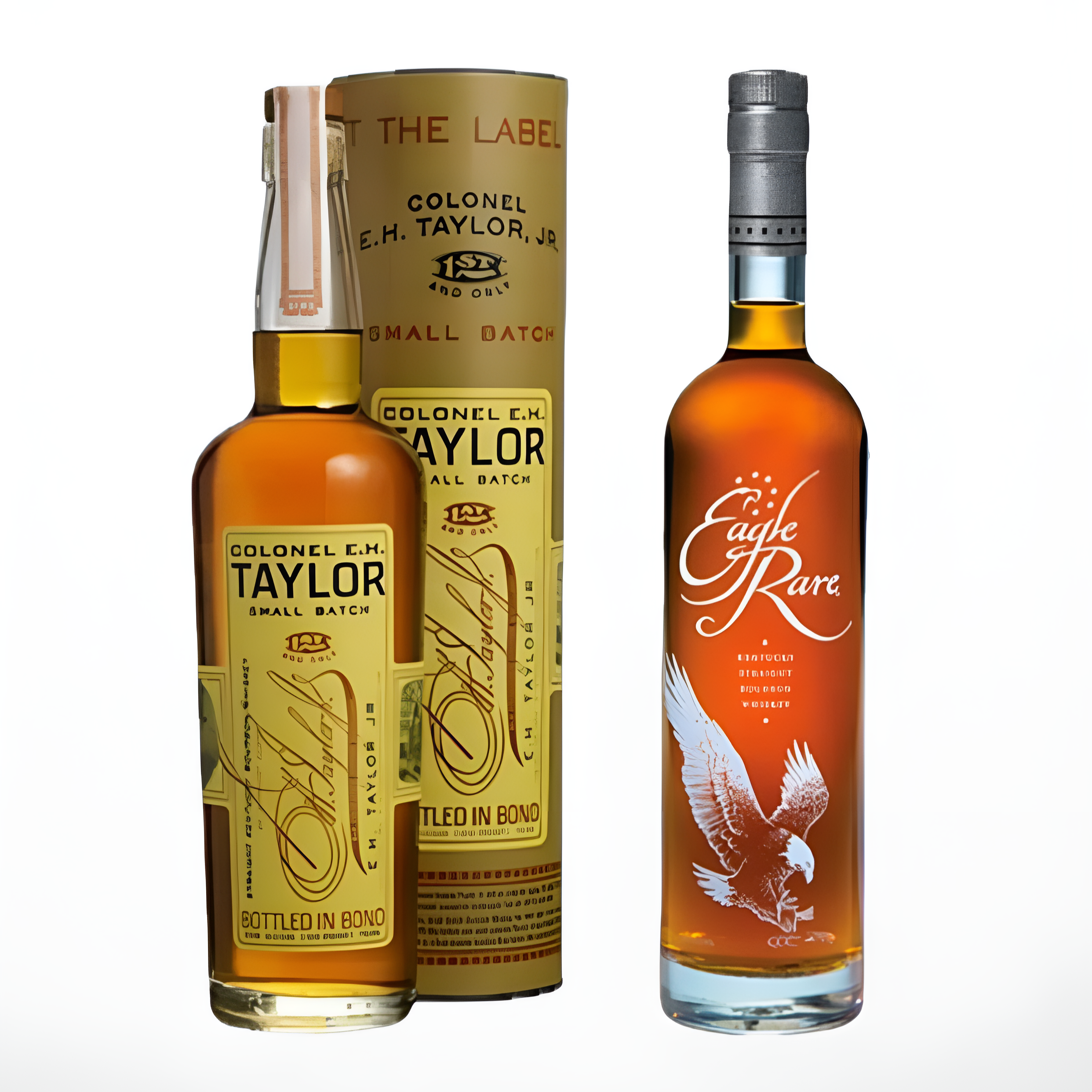 Eagle Rare 10 Year 700ml Kentucky Straight Bourbon, Colonel E.H. Taylor Jr. Small Batch Bourbon Whiskey Bundle