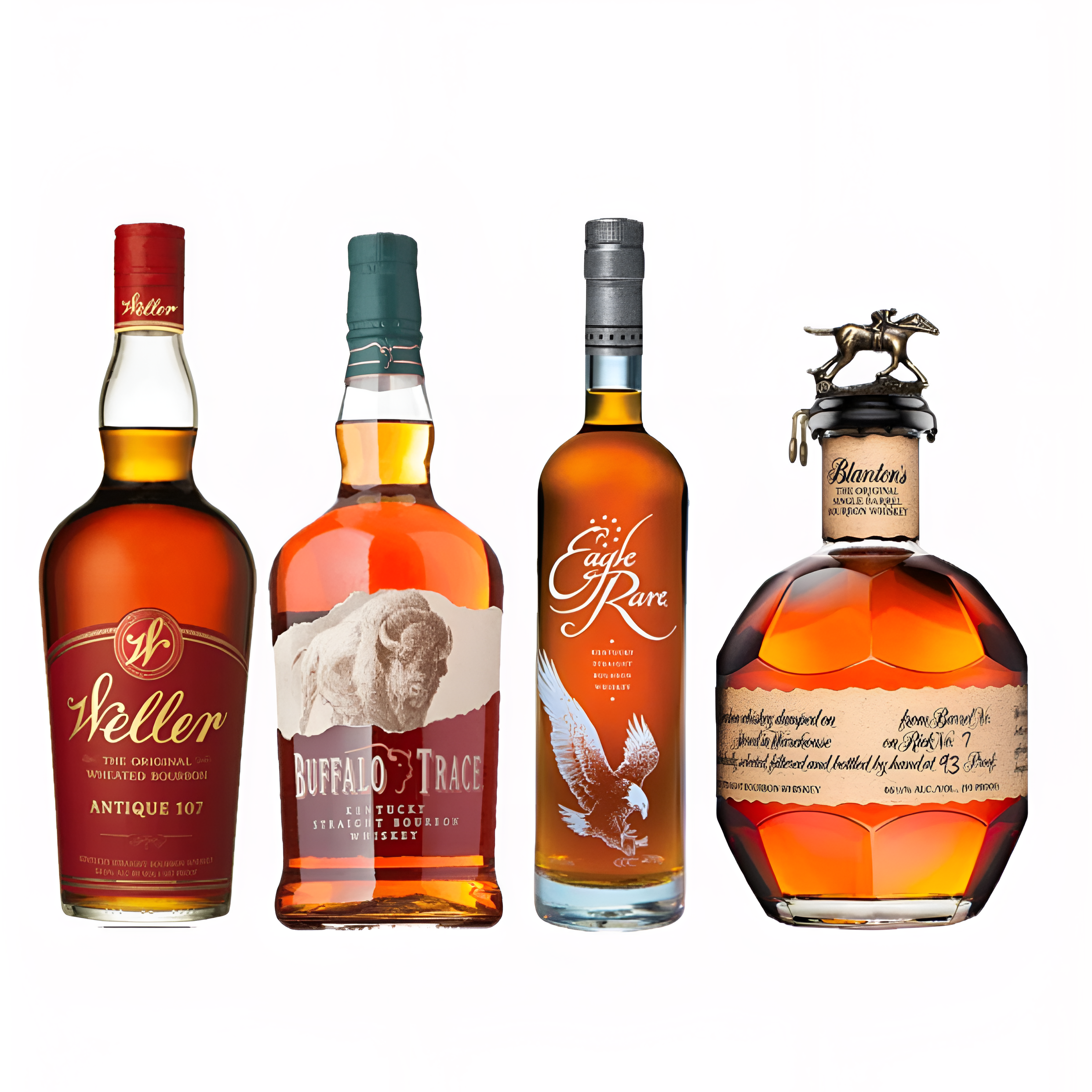 W.L. Weller Antique 107, Blanton's Single Barrel, Eagle Rare 10 Year 700ml, Buffalo Trace Bourbon Bundle