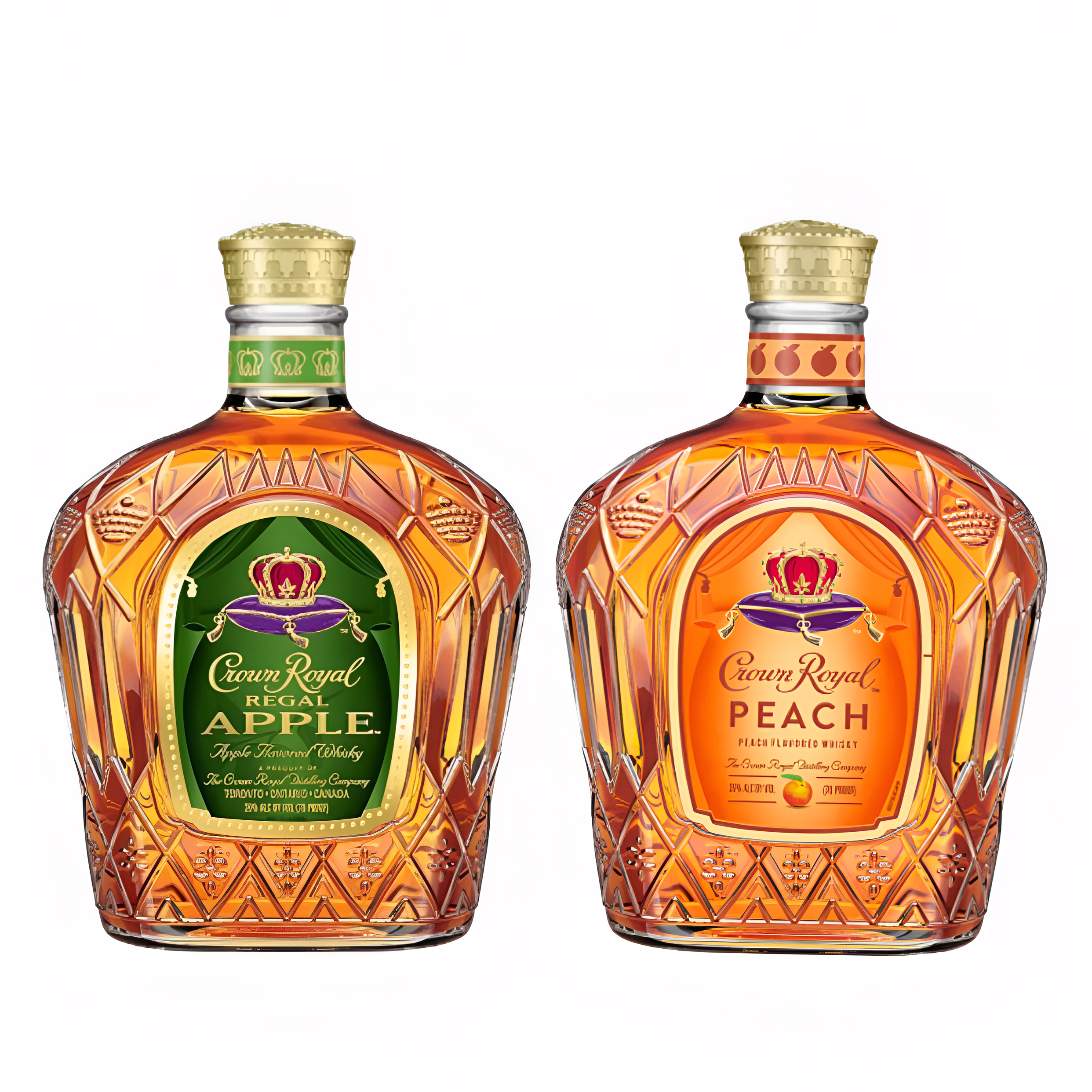 Crown Royal Apple & Crown Royal Peach Whisky Bundle