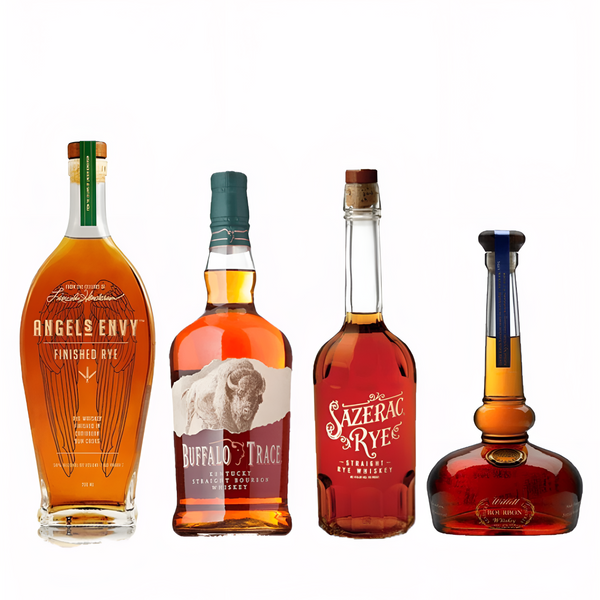 Angel's Envy Finished Rye, Sazerac Rye, Buffalo Trace Kentucky Straight Bourbon Whiskey & Willett Pot Still Reserve Bundle