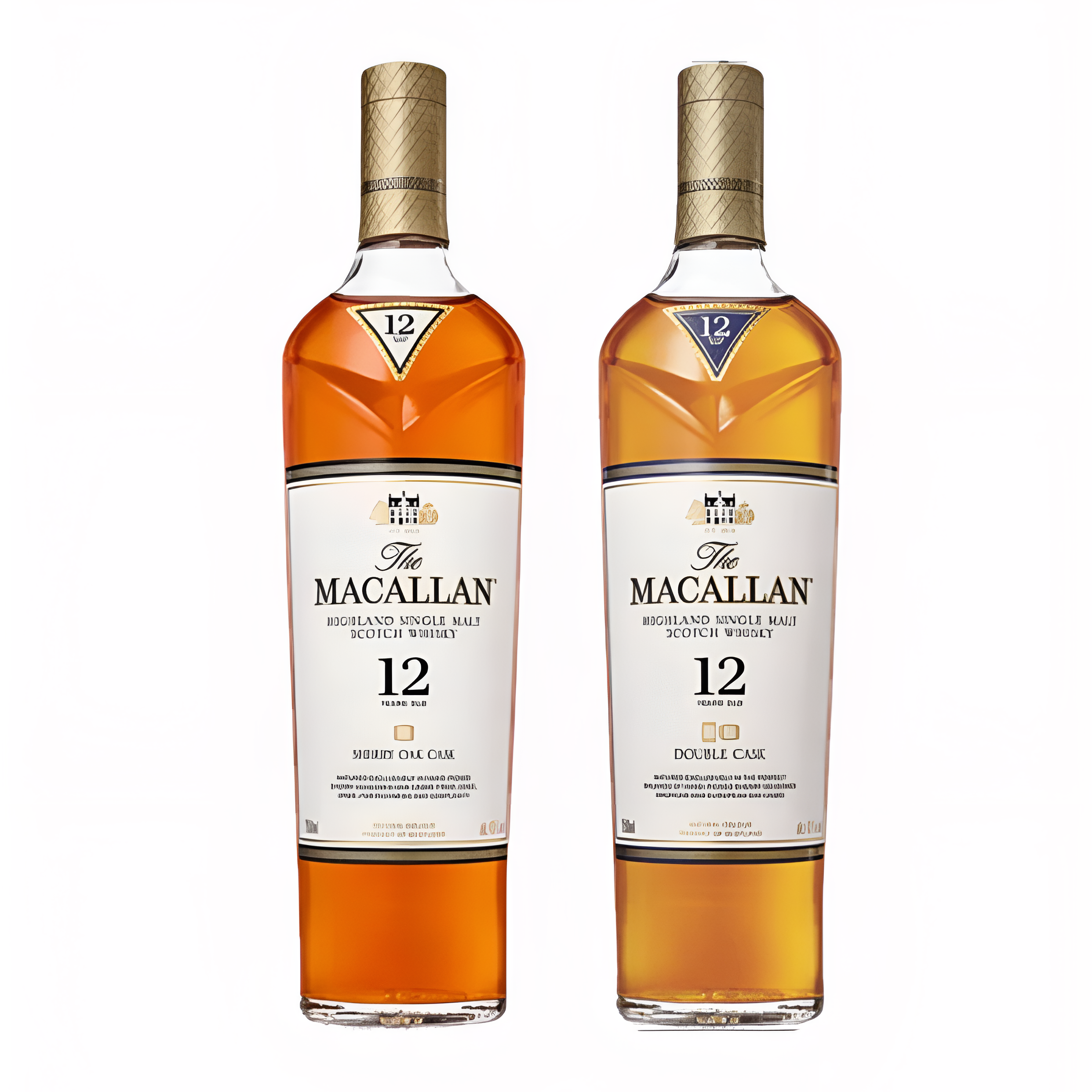 The Macallan 12 Year Sherry & Double Cask Premium Single Malt Scotch Whisky Bundle