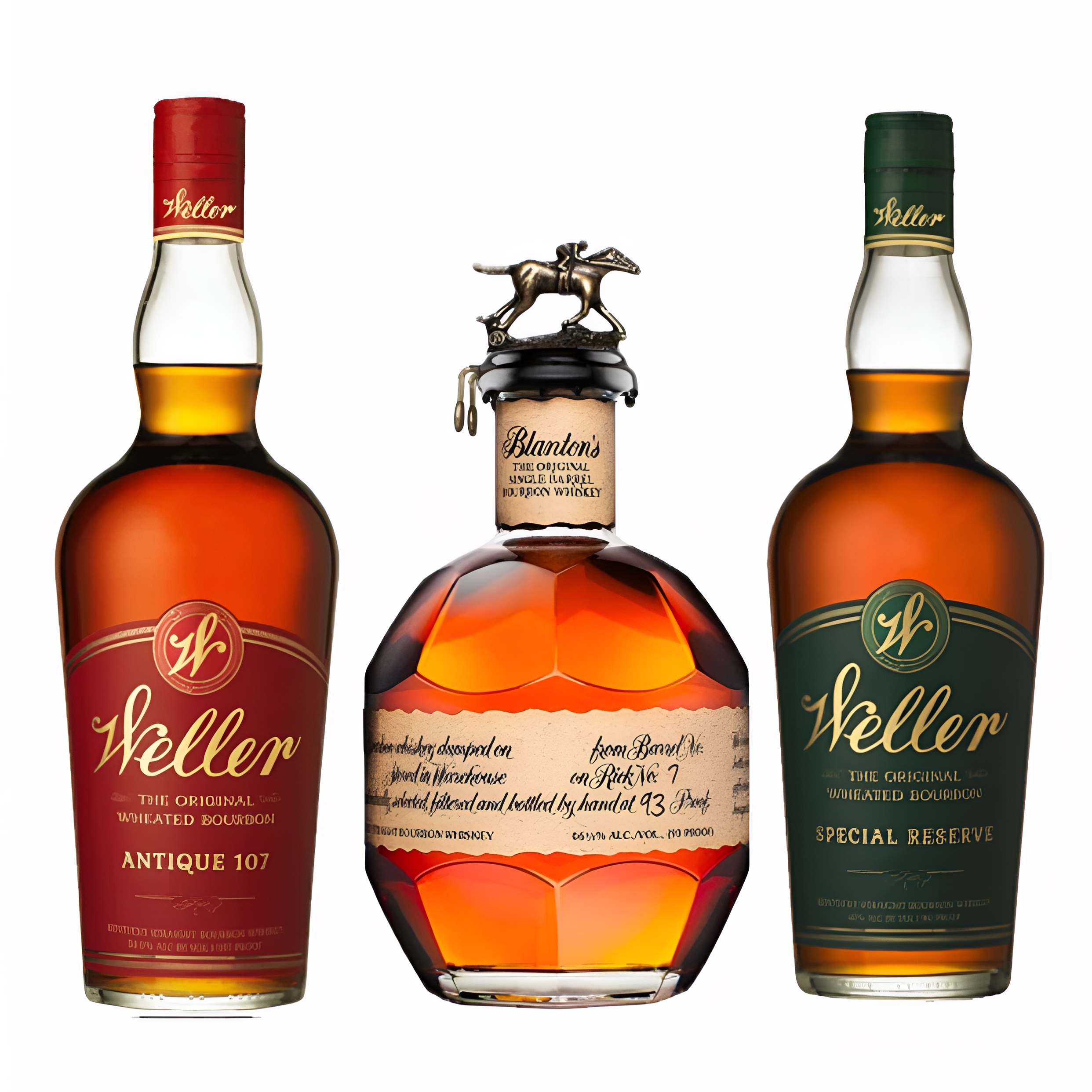 W.L. Weller Special Reserve & Blanton's Bourbon Whiskey & W.L. Weller Antique 107 Bundle
