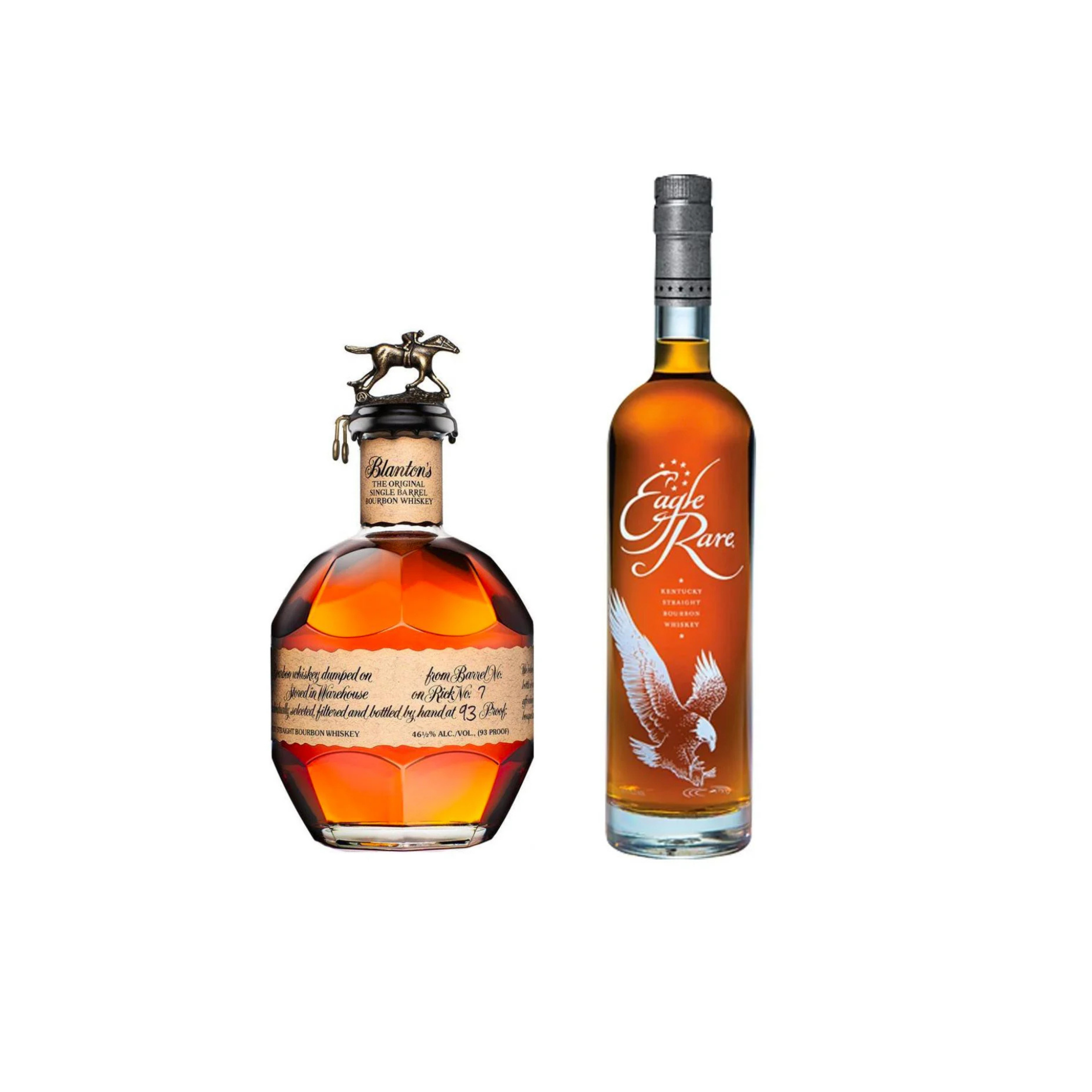 Blanton's Original Single Barrel Bourbon Whiskey 750ml , and Eagle Rare 700ml Bundle