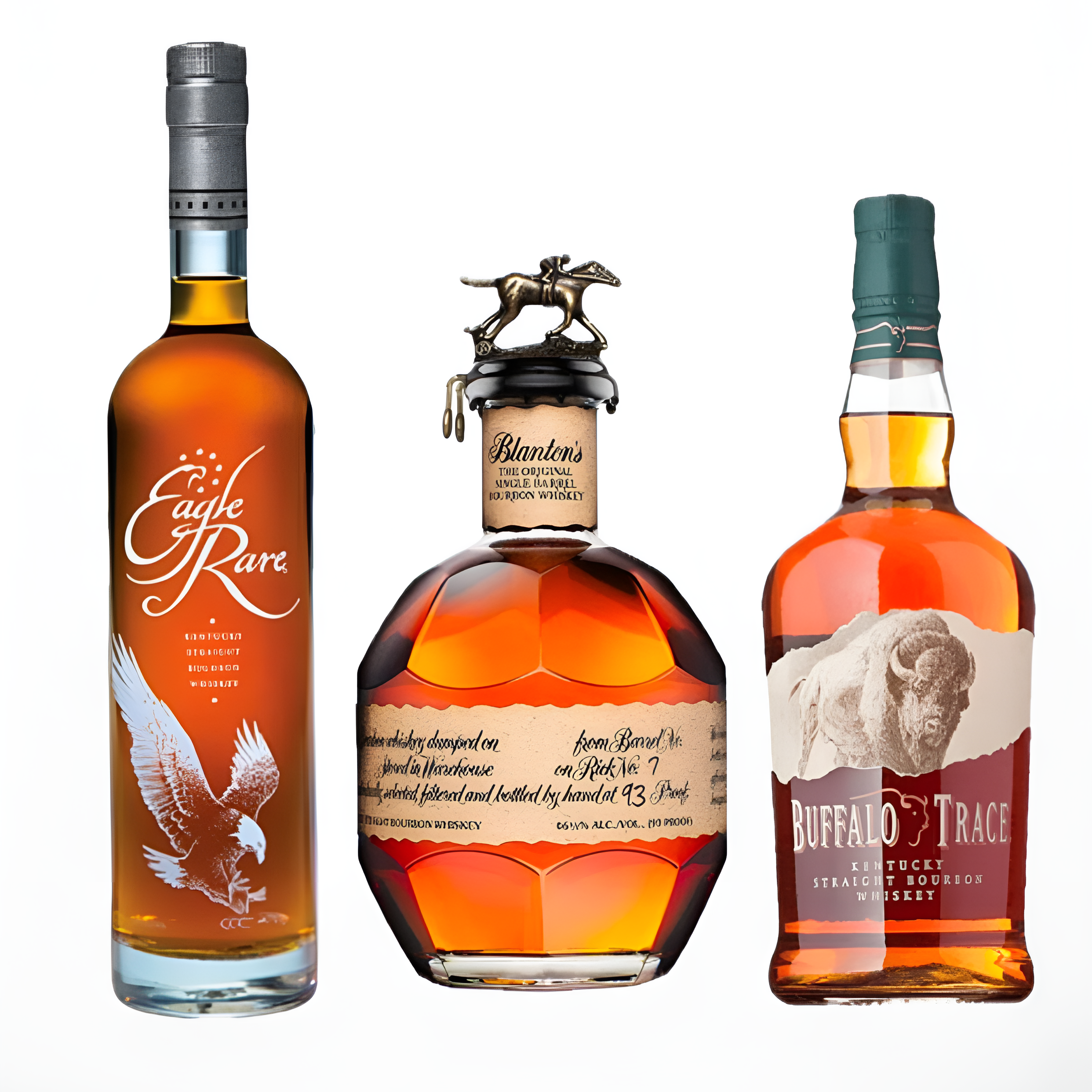 Blanton's Original Single Barrel, Eagle Rare 750ml, Buffalo Trace Kentucky Straight Bourbon Whiskey Bundle