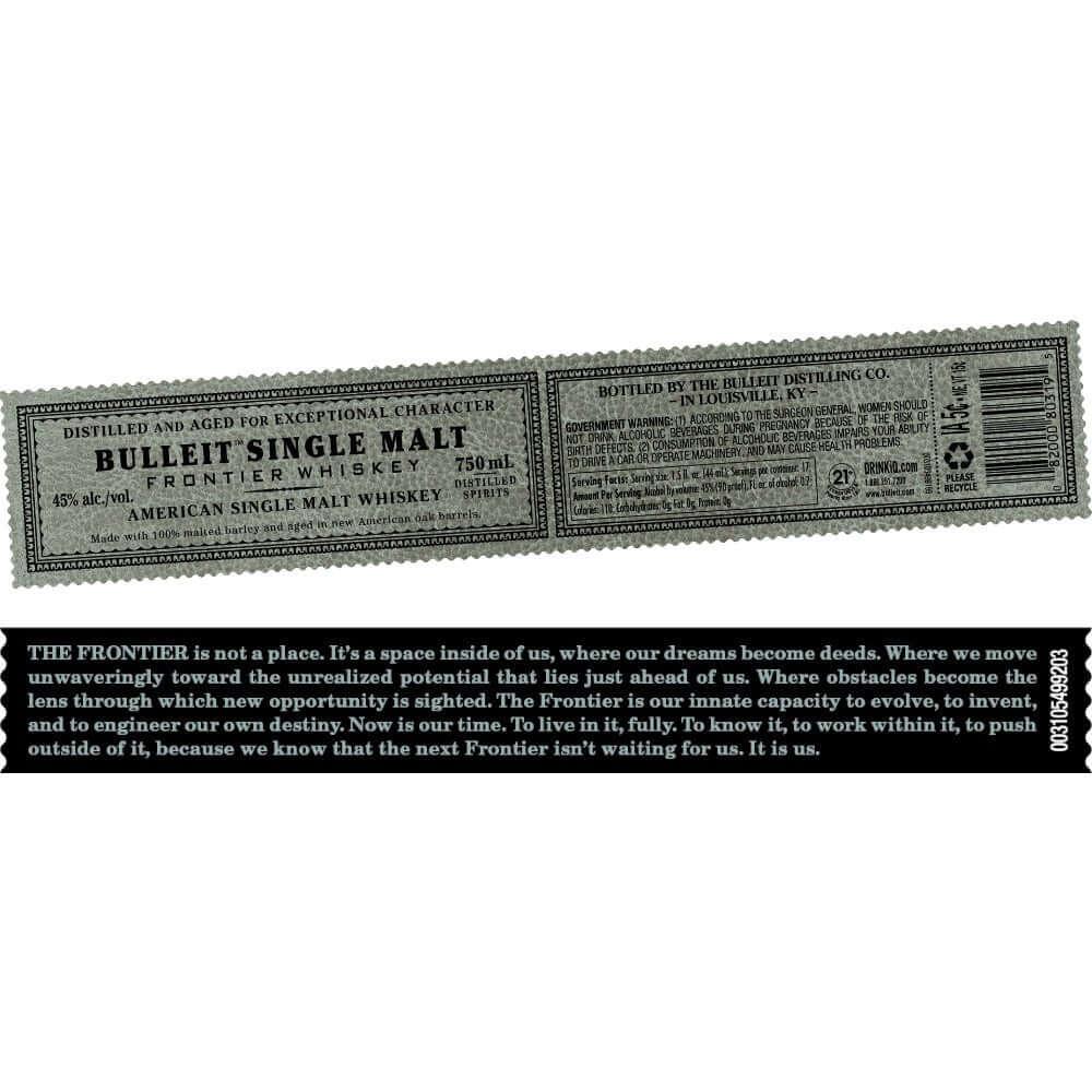 Bulleit American Single Malt Whiskey - Main Street Liquor
