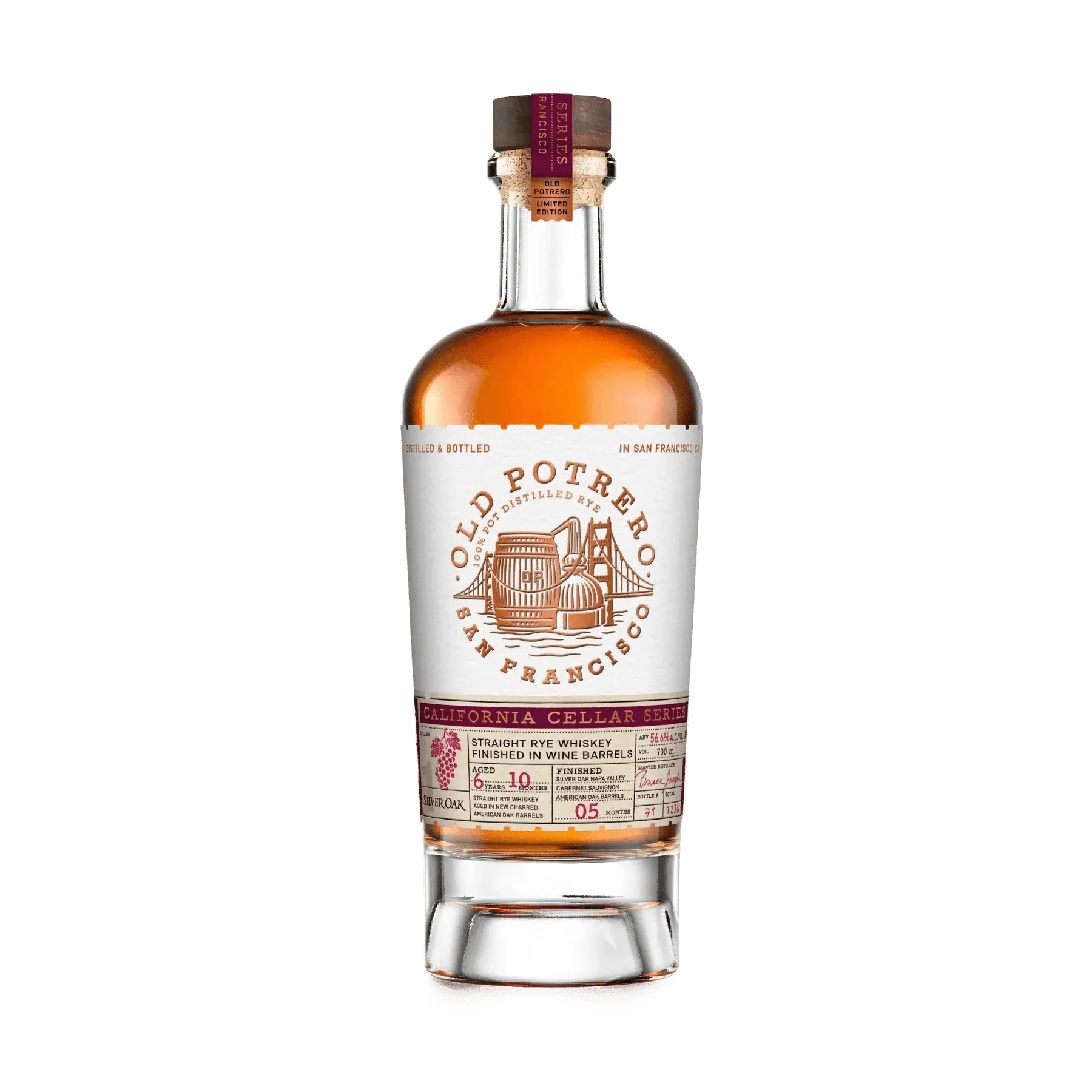 Old Potrero California Cellar Series #01 Silver Oak Finished in Wine Barrels 700ml - Main Street Liquor
