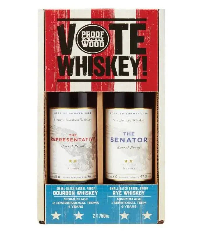 Proof And Wood Vote Whiskey Gift Set Bundle - Main Street Liquor