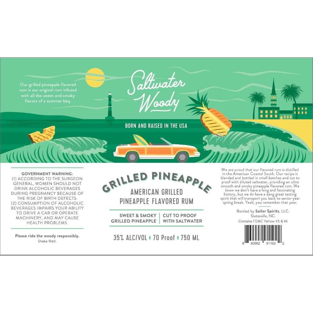 Saltwater Woody Grilled Pineapple Flavored Rum 1L - Main Street Liquor