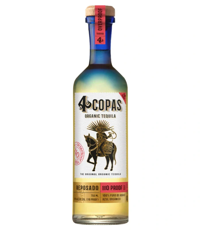 4 Copas Organic Tequila Reposado Overproof 110 750mL