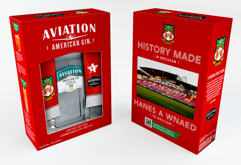 Aviation Gin Wrexham AFC Limited Edition 750mL + Bottle Scarf Gift Pack