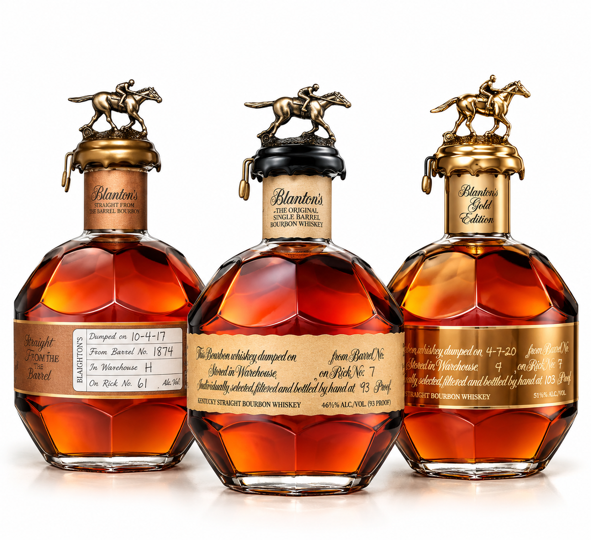 The Blanton's Collector's Trio