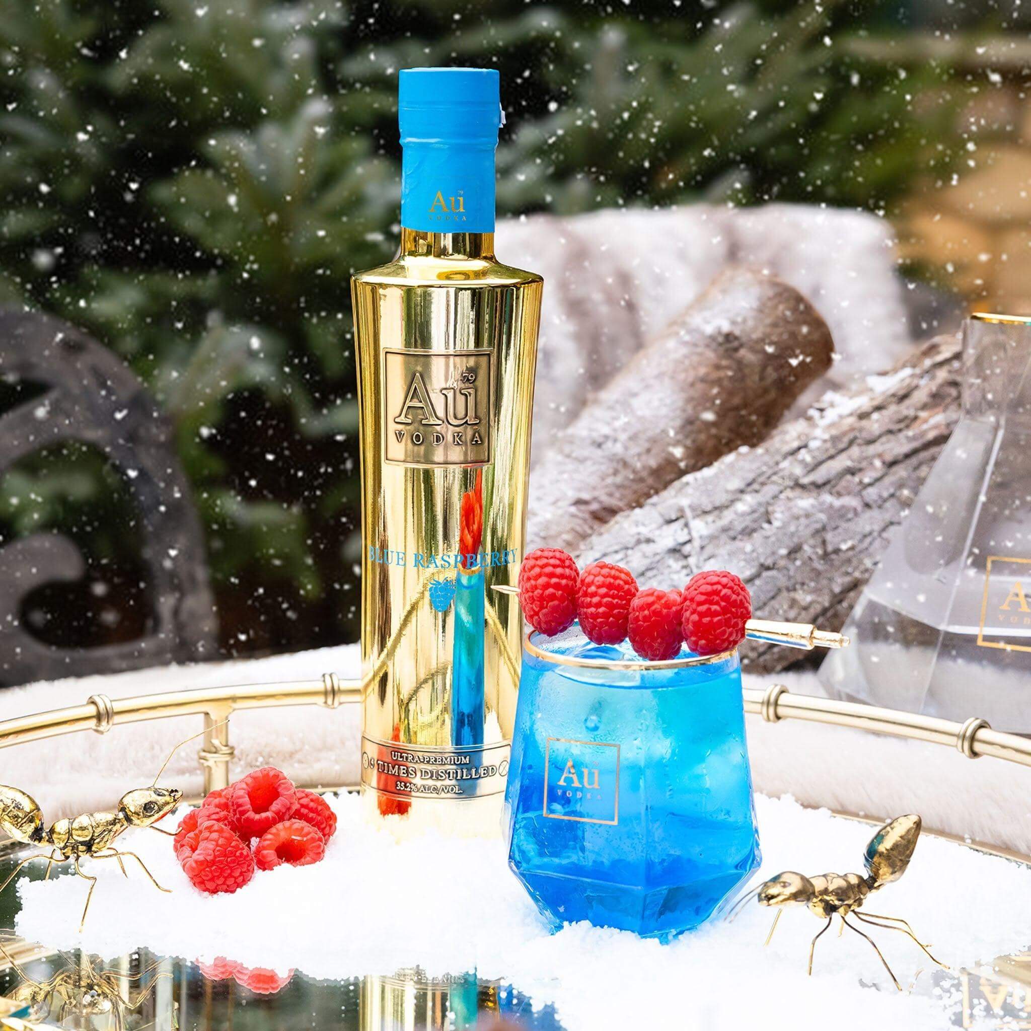 Au Vodka Blue Raspberry 375ml