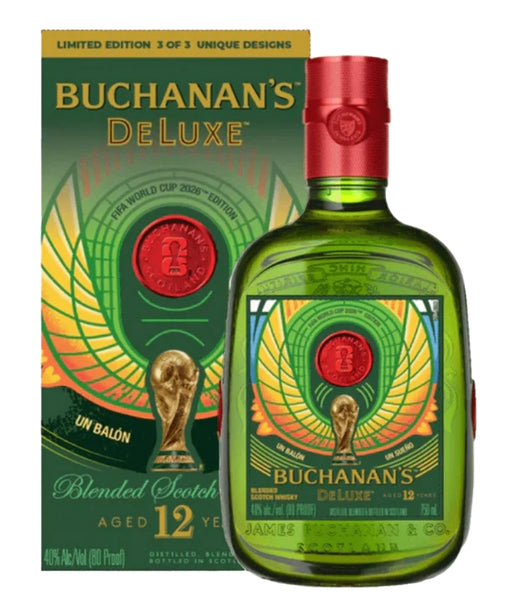 buchanan's blended scotch deluxe world cup soccer 2026 12 yr 80