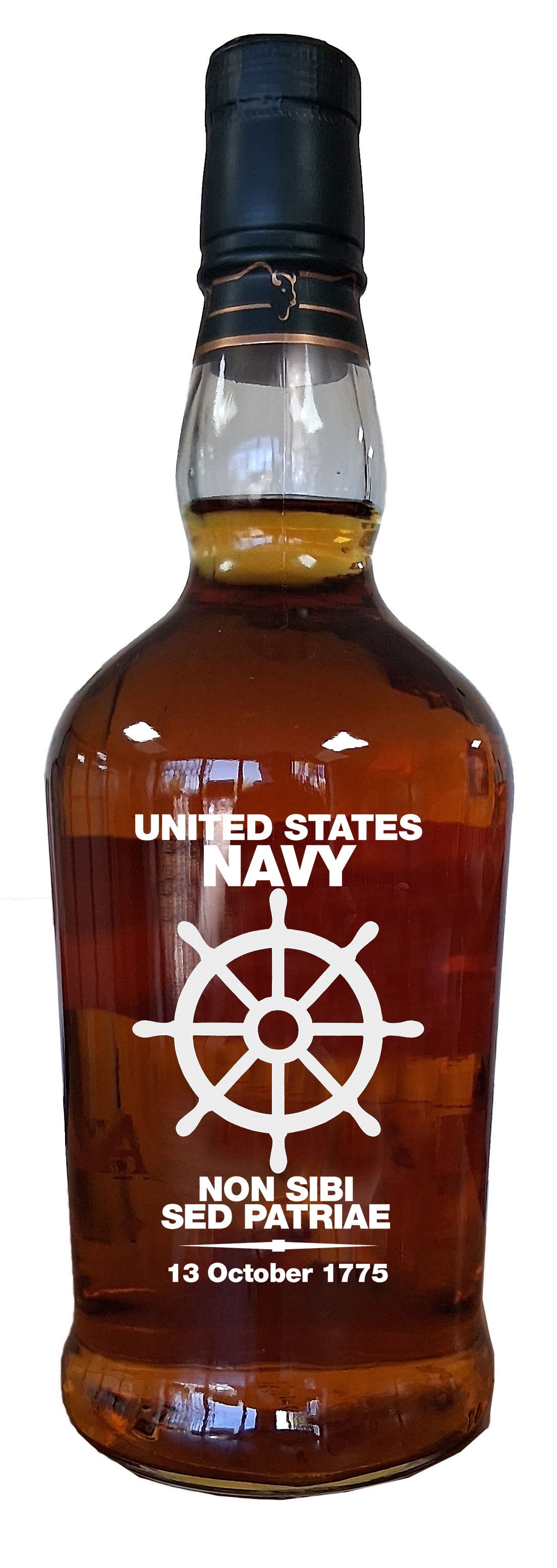 Buffalo Trace United States Navy Anniversary Bottle Limited Edition Etched Bottle