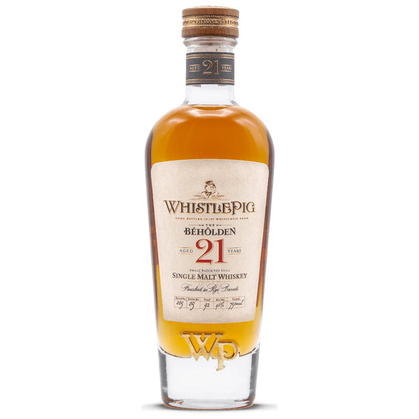 WhistlePig The Béhôlden 21 Year Single Malt Whiskey