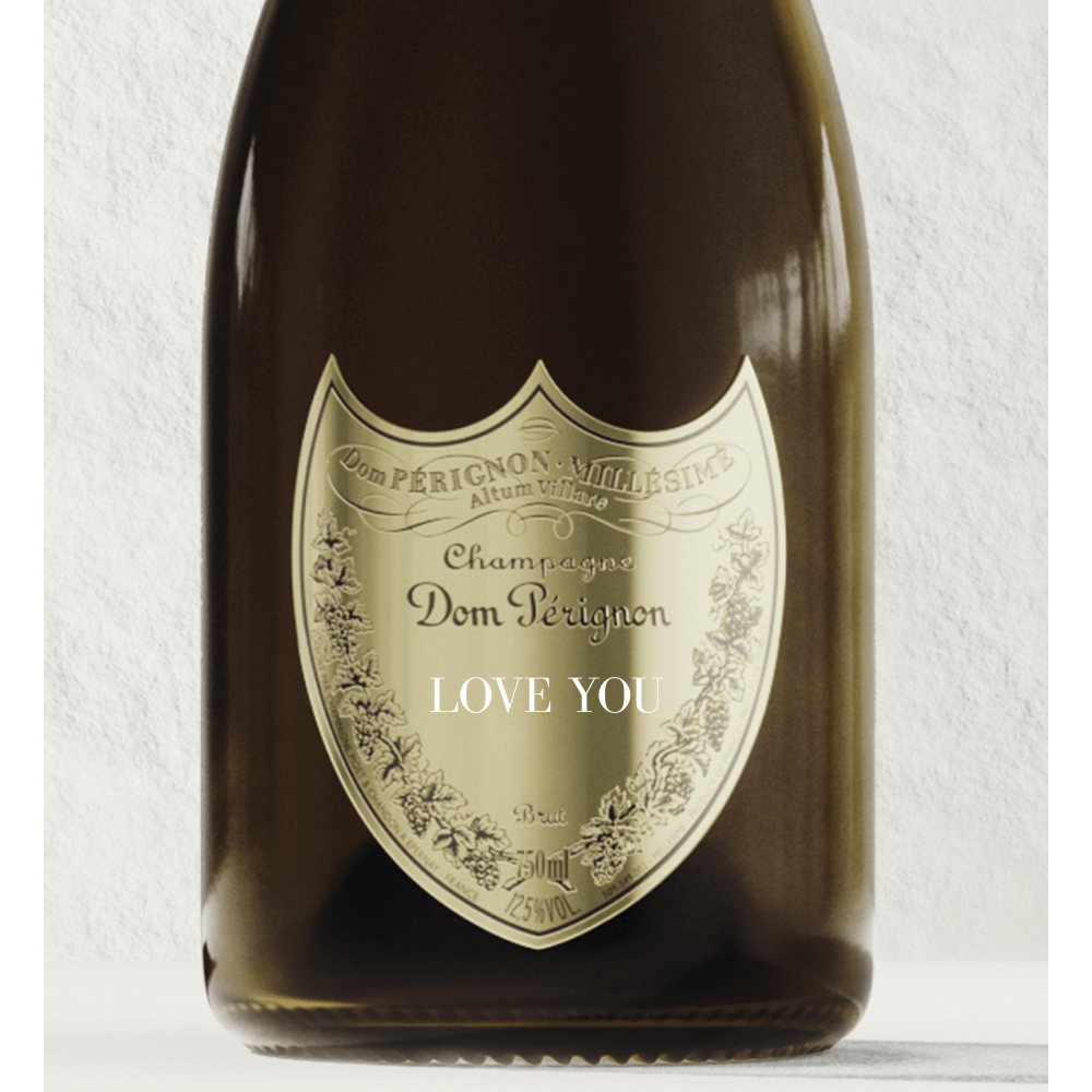 Dom Perignon Brut Champagne "LOVE YOU" Shield Dom Pérignon