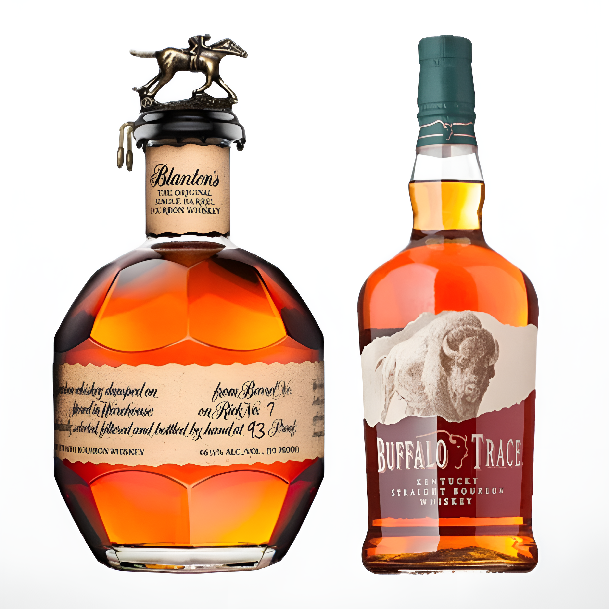 Blanton's Original Single Barrel Bourbon Whiskey, Buffalo Trace Kentucky Straight Bourbon Whiskey Bundle