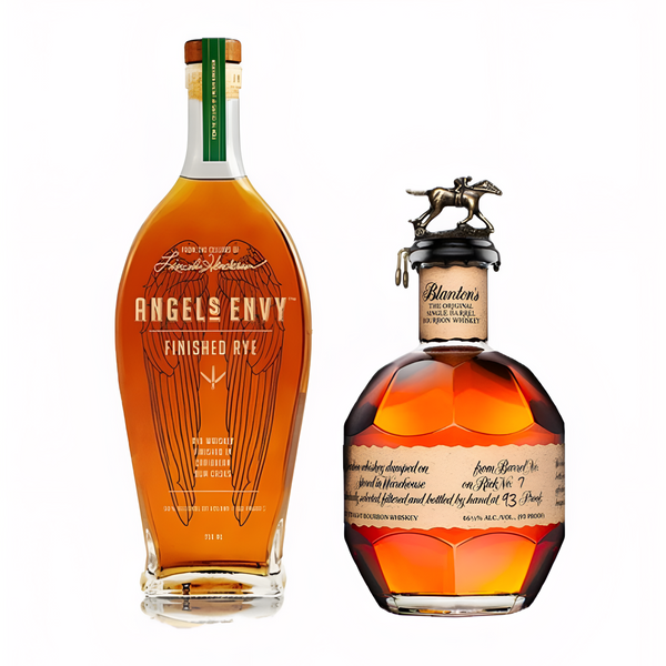 Angel's Envy Finished Rye & Blanton's Original Single Barrel Bourbon Whiskey Bundle