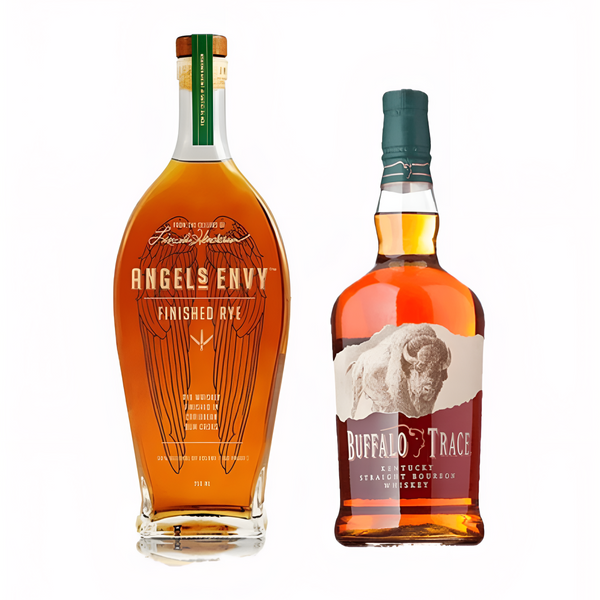Angel's Envy Finished Rye & Buffalo Trace Kentucky Straight Bourbon Whiskey Bundle