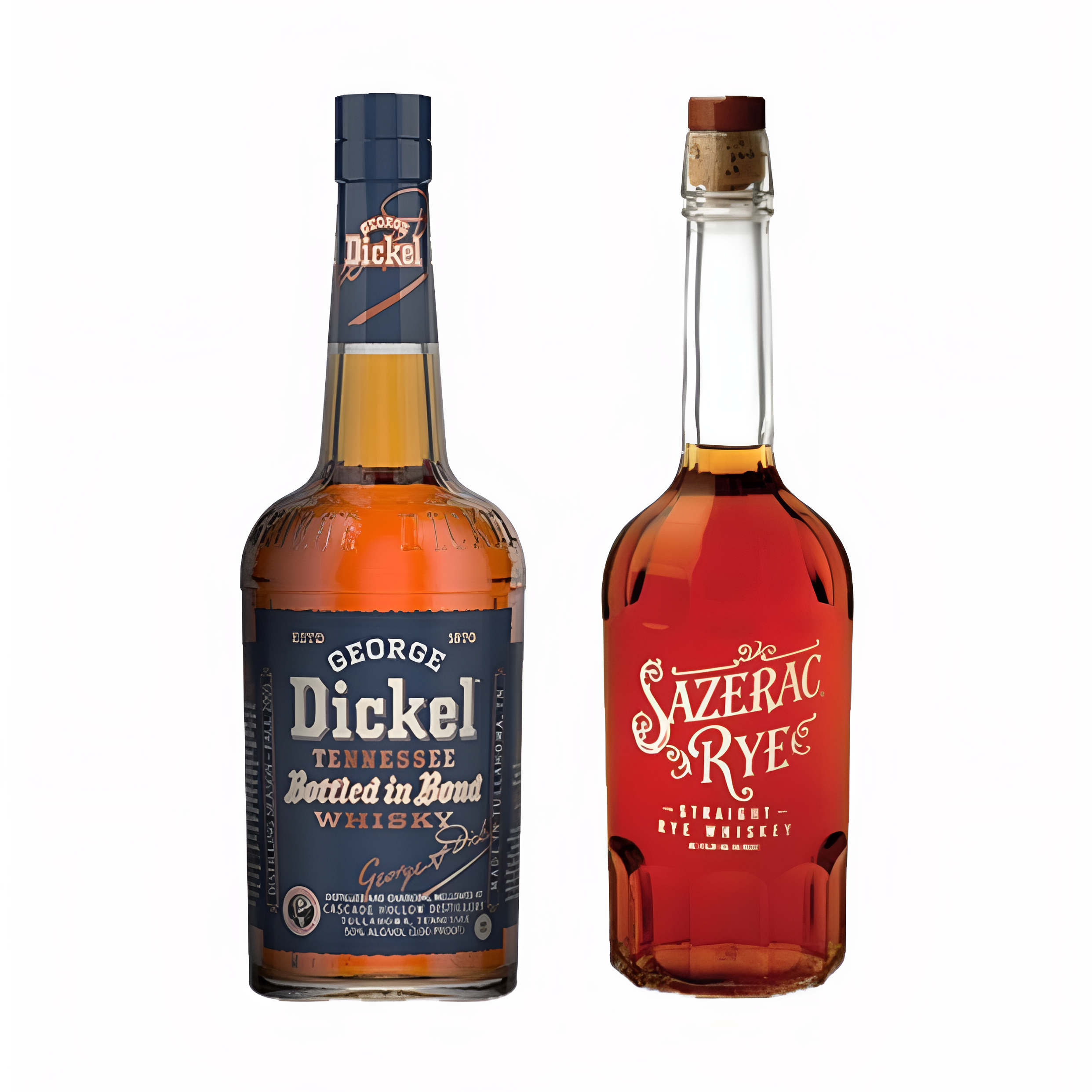 George Dickel Bottled In Bond 13 Year Old Tennessee Whiskey & Sazerac Rye Bundle