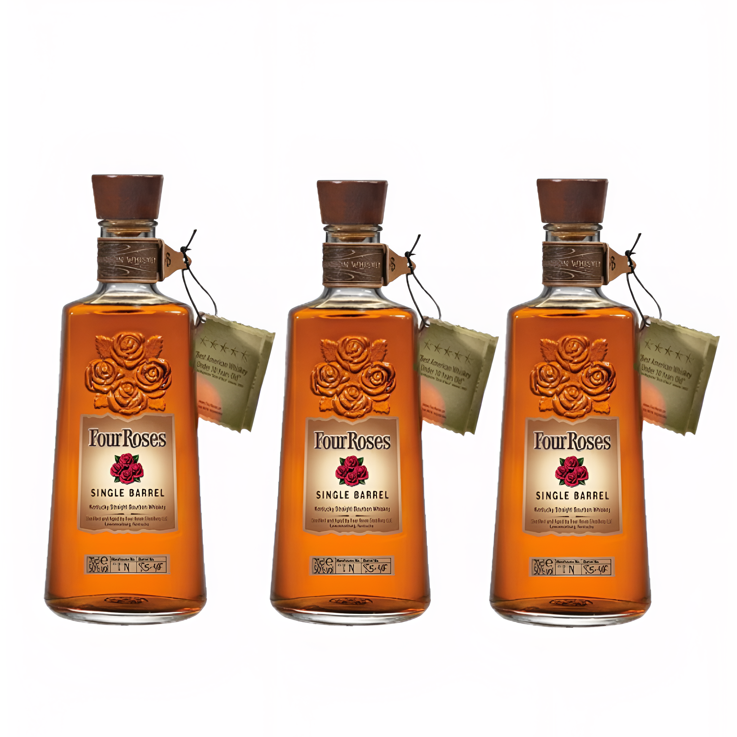 Four Roses Single Barrel Kentucky Straight Bourbon Whiskey 3 Pack Bundle