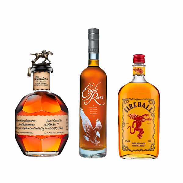 Blanton's Single Barrel, Fireball Cinnamon Whisky, & Eagle Rare 700ml Bundle