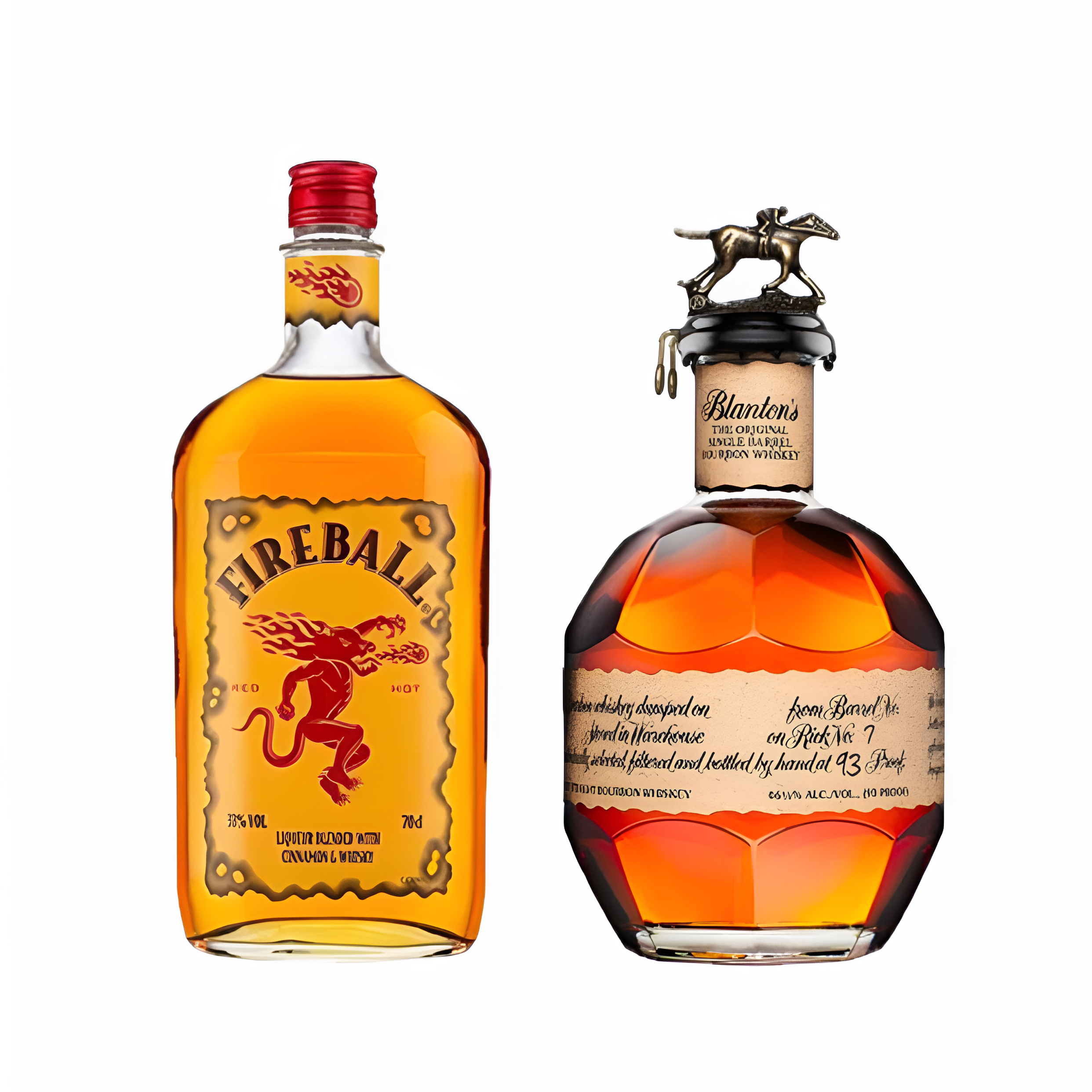 Blanton Single Barrel Bourbon & Fireball Cinnamon Whisky Bundle