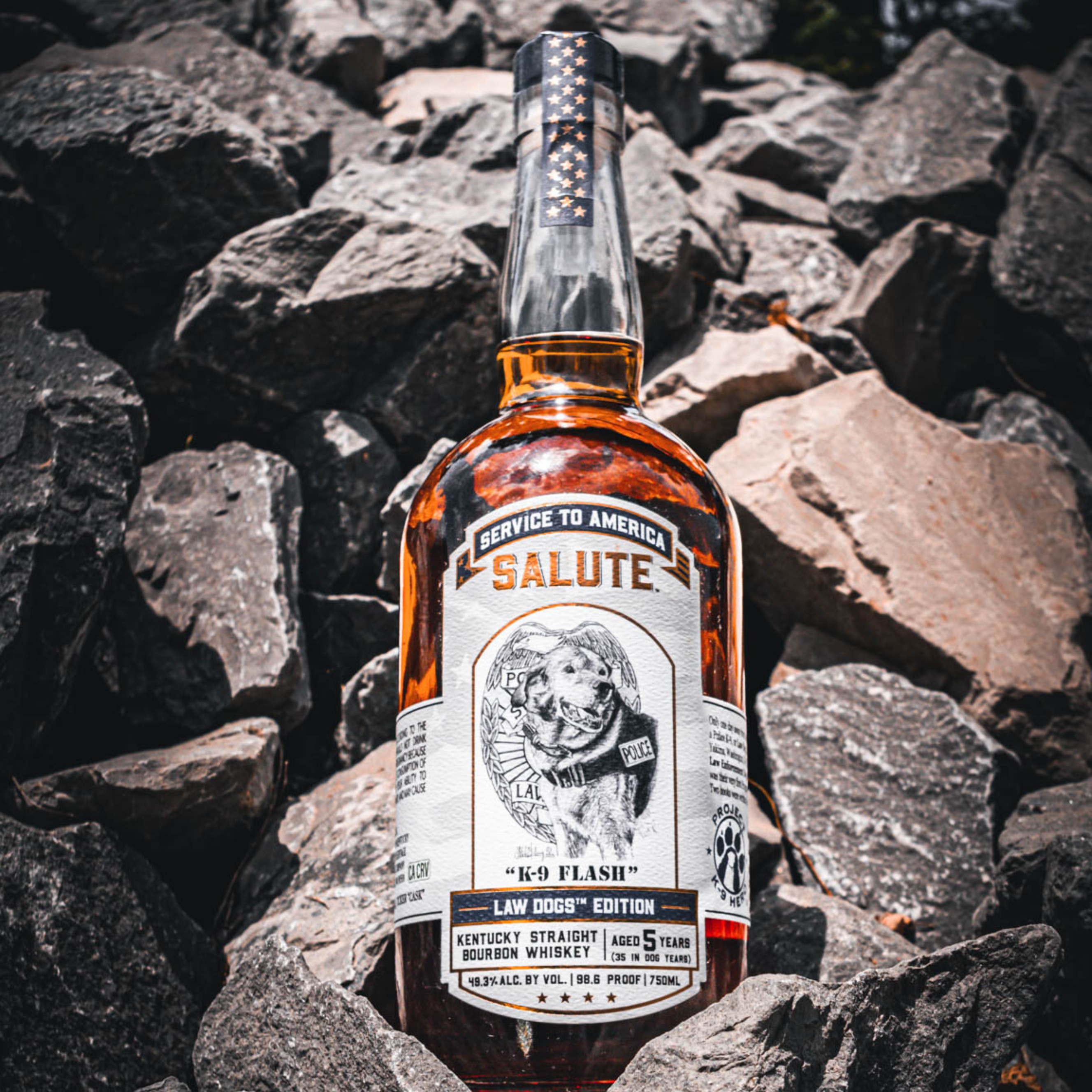 Service to America Salute™ Whiskey - Law Dogs K-9 Flash Heritage Distilling