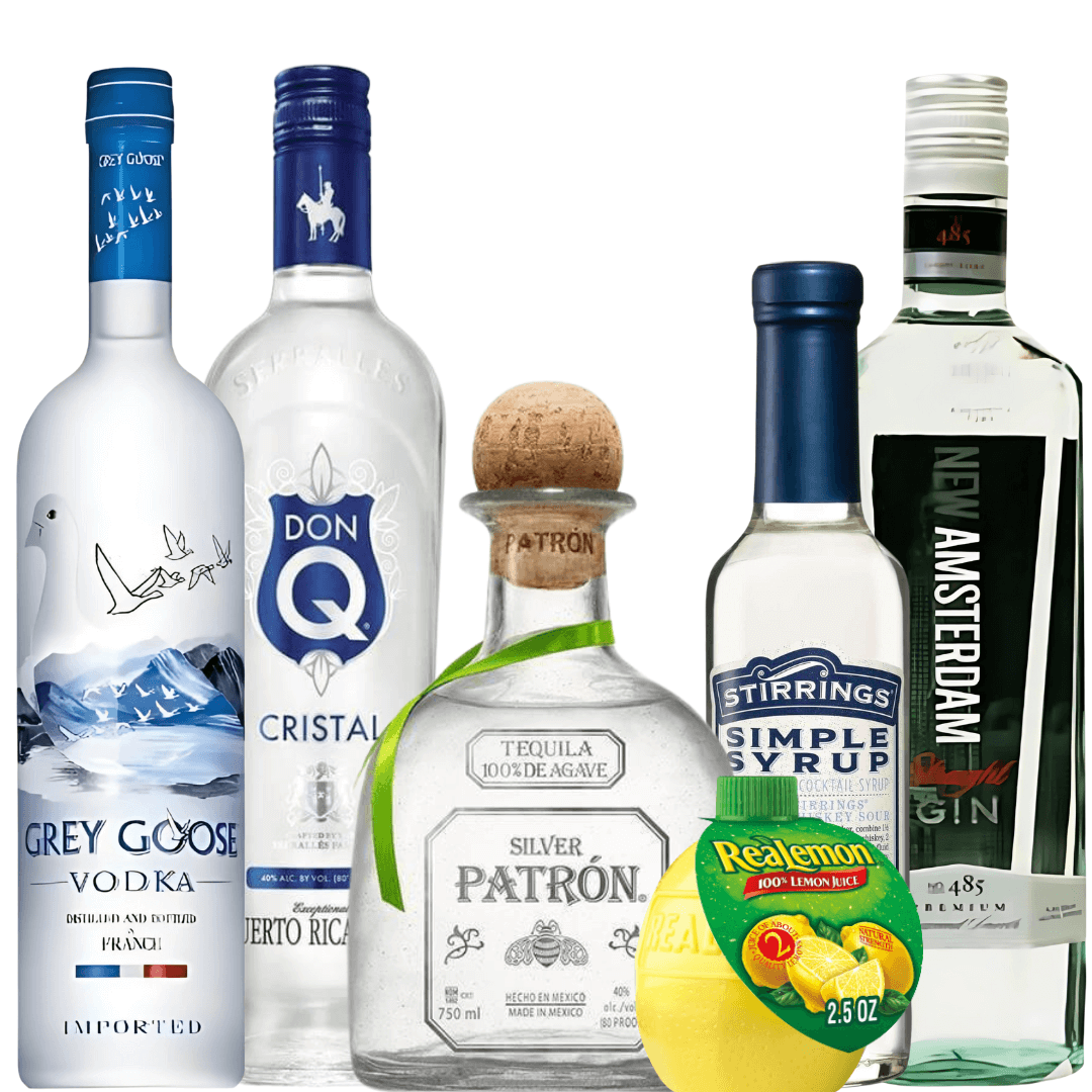 Long Island Iced Tea Cocktail Kit: Premium Spirits & Mixers Bundle