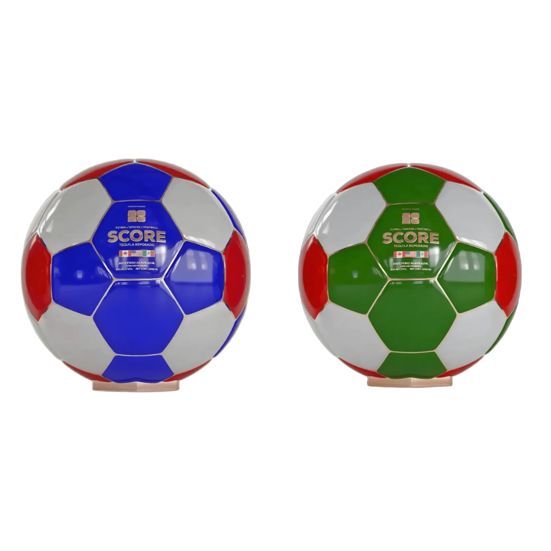 Score Tequila Reposado 2026 Mexico/USA Soccer Ball Bottle Bundle