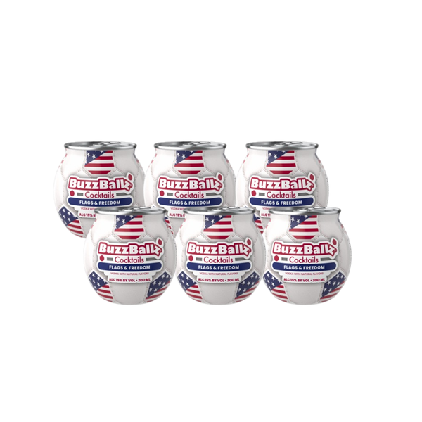 Buzzballz Cocktails Flags & Freedom 6 x 200 mL