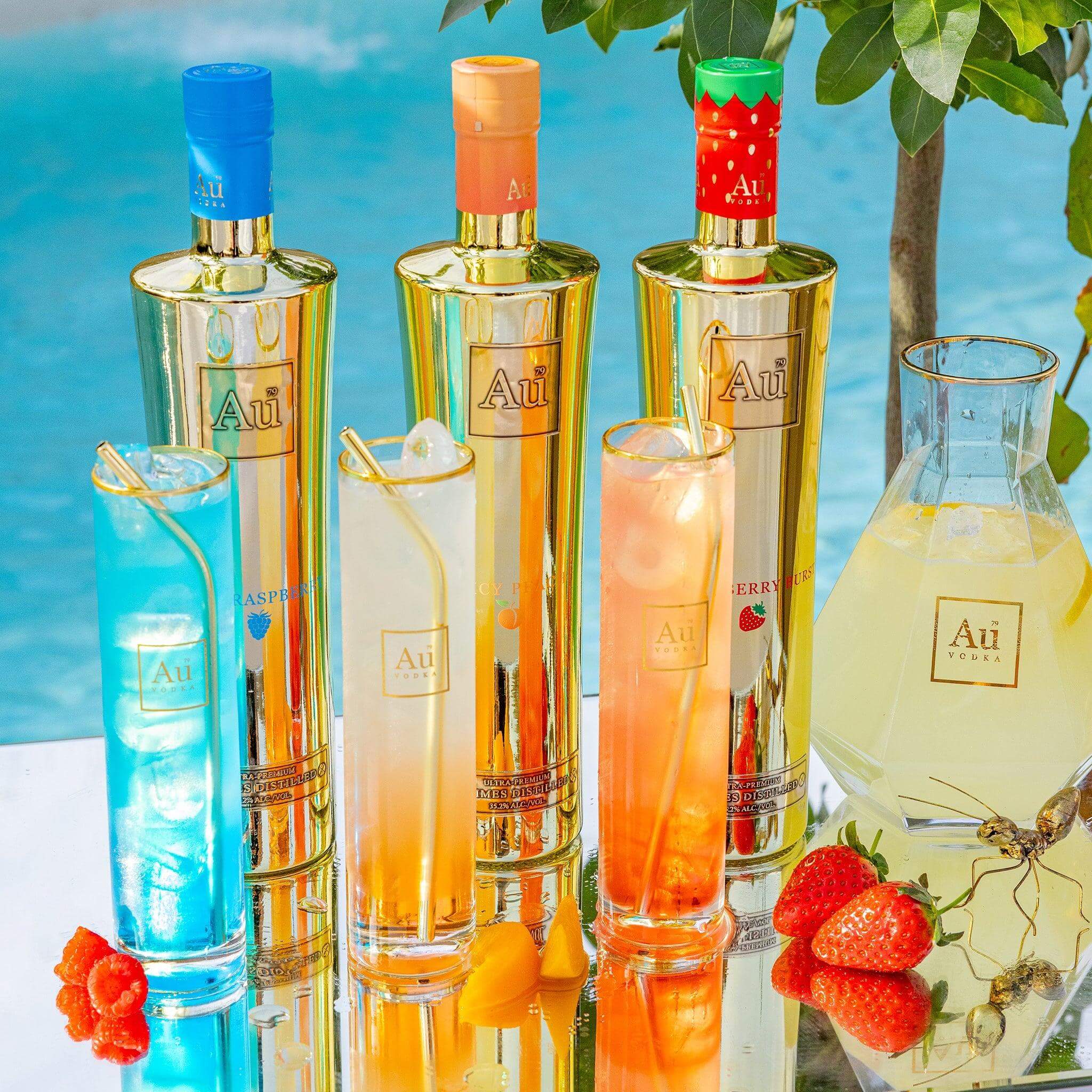 Au Vodka Juicy Peach 3 Bottle Combo