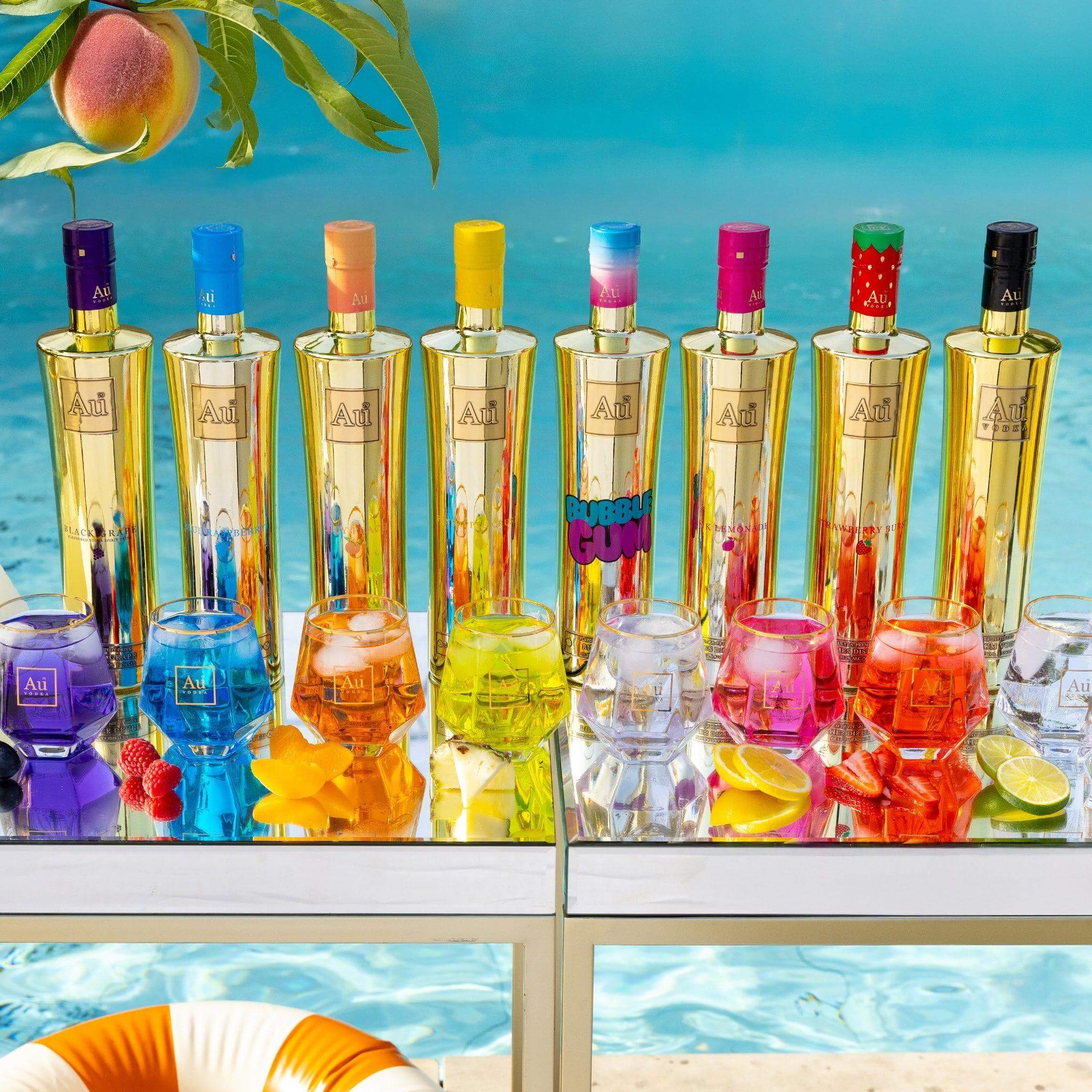 Au Vodka Juicy Peach 8 Bottle Collection