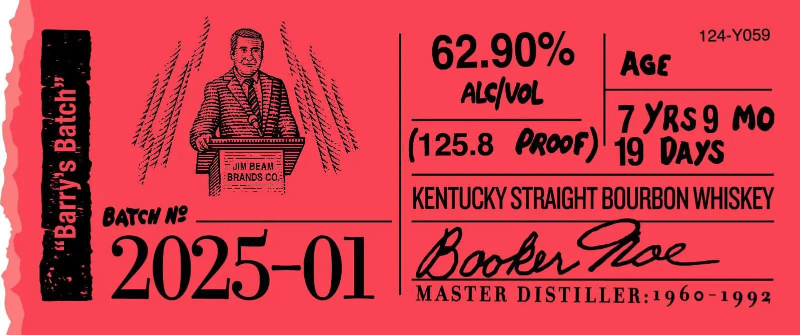 Booker's Kentucky Straight Bourbon Whiskey Barry's Batch 2025 - Main Street Liquor