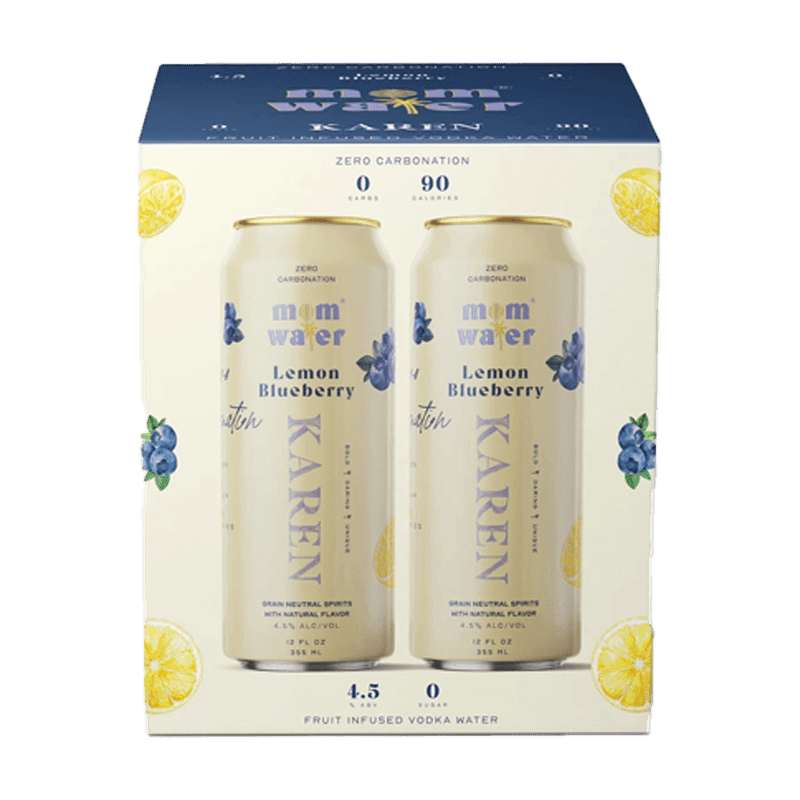 Mom Water Karen - Lemon Blueberry Cocktail 12.oz 4 Pack - Main Street Liquor