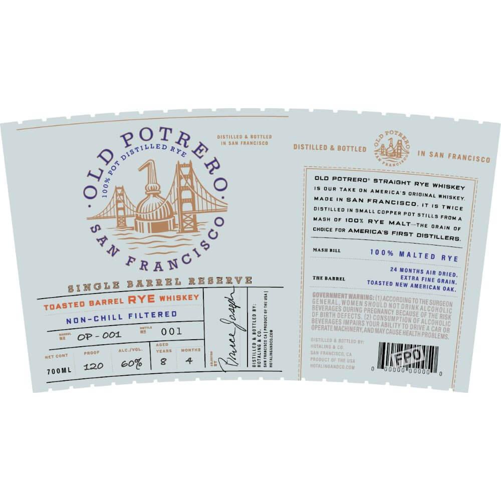 Old Potrero Single Barrel Reserve Toasted Barrel Rye Whiskey - Main Street Liquor