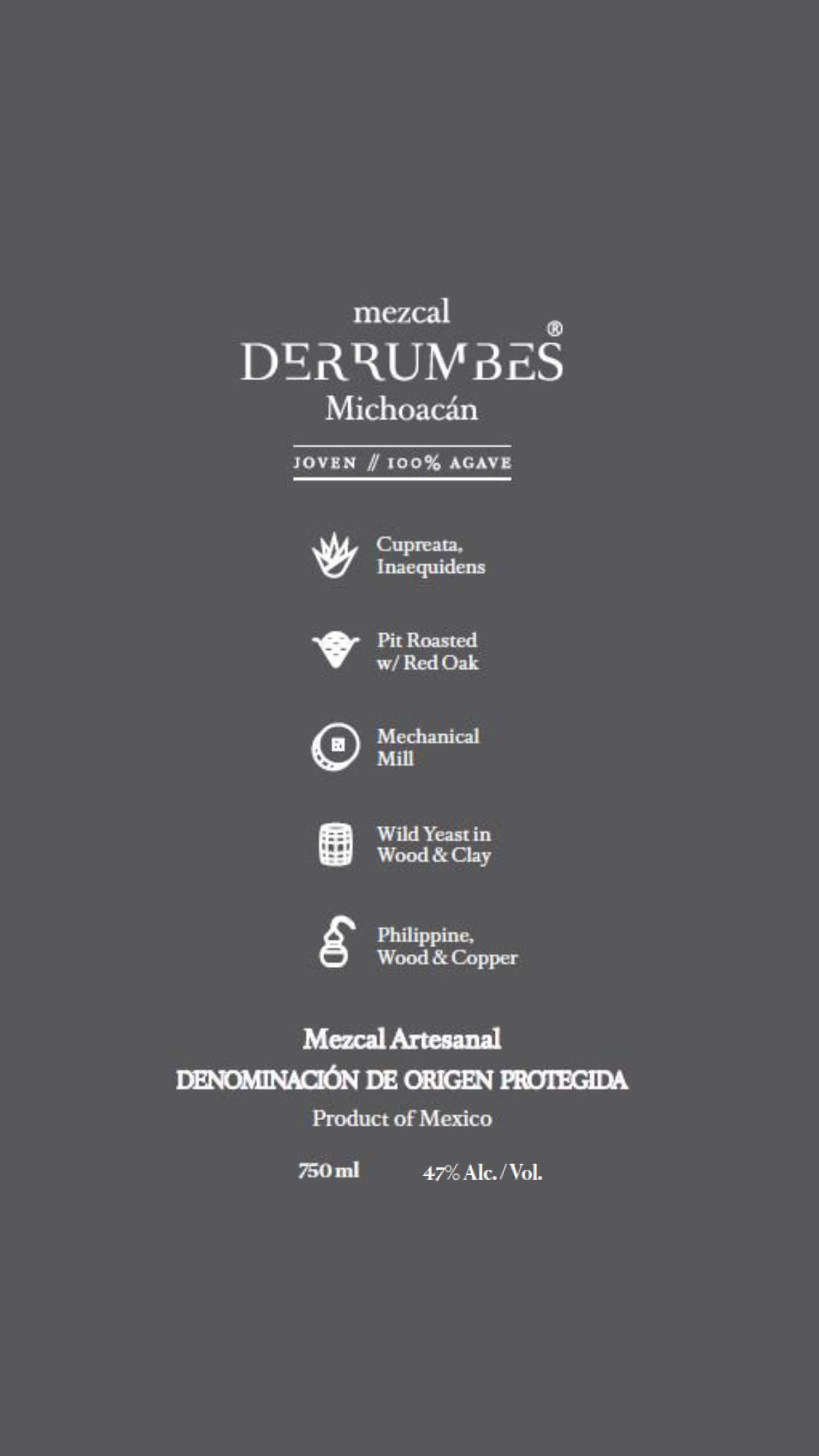 Mezcal Derrumbes Michoacán
